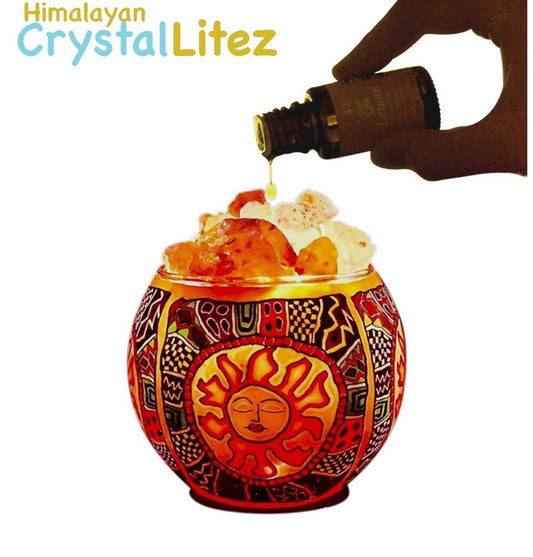 Tribal Sun Aromatherapy Salt Lamp w/ UL Listed Dimmer Cord