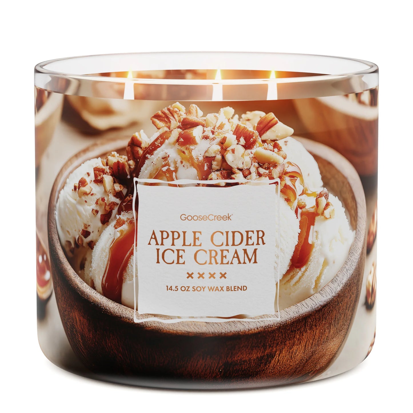 Apple Cider Ice Cream 3 wick candle