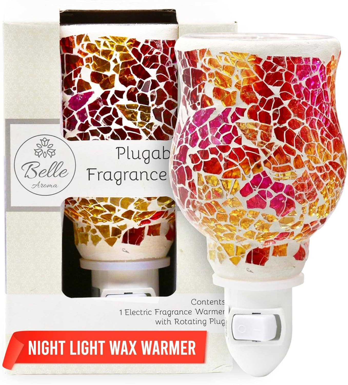 Plugables® Fragrance Vase - Pink/Gold Mosaic Wax Warmer