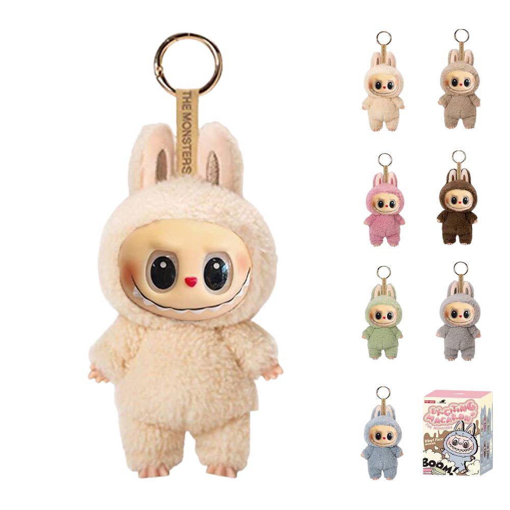 Macaron Labubu Monster Doll Keychain Exciting Macaron Blind Box