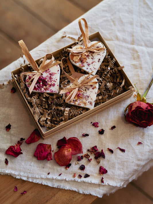 Heart Scented Decoration - Rose & Lemon Leaf