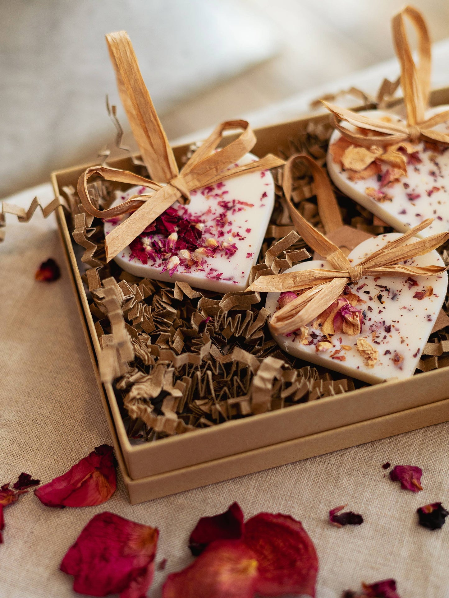 Heart Scented Decoration - Rose & Lemon Leaf