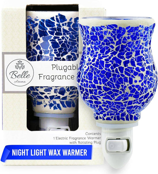 Plugables® Fragrance Vase - Blue Mosaic Wax Warmer