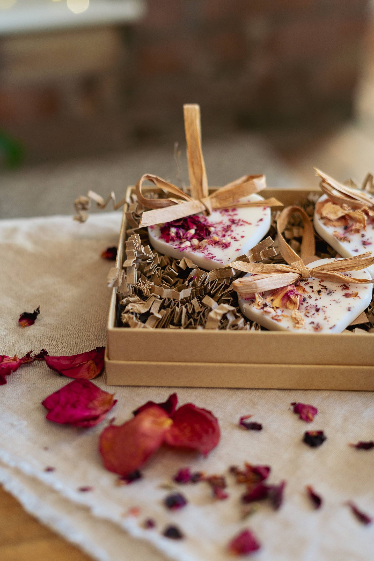 Heart Scented Decoration - Rose & Lemon Leaf