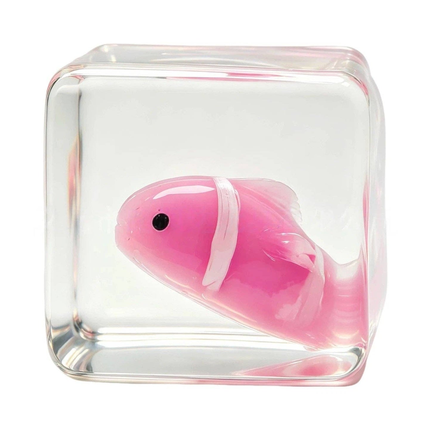 Glow-in-the-Dark Clownfish Ice Cube Squishy Slow Rising Stress Toy