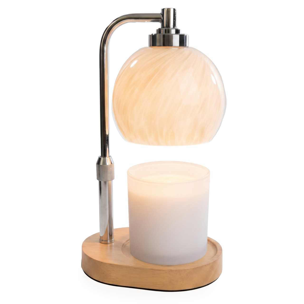 Swirl Blown Glass Candle Warmer Lamp