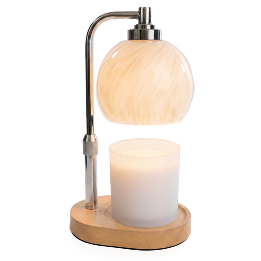 Swirl Blown Glass Candle Warmer Lamp