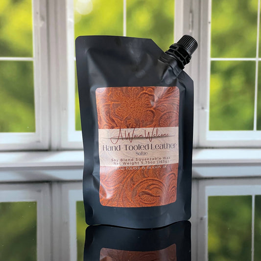 Hand-Tooled Leather Softie | Squeeze Wax Melt