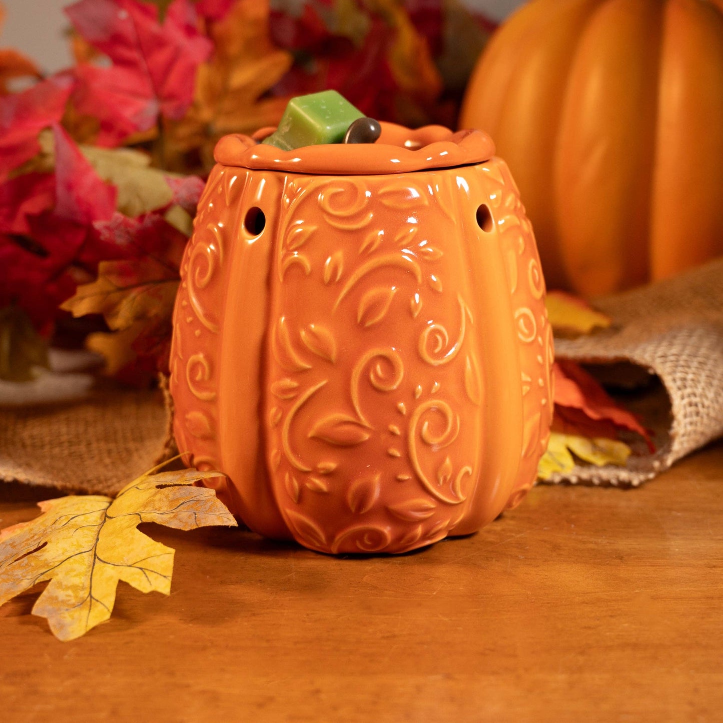 Swirly Pumpkin Fragrance & Wax Electric Warmer