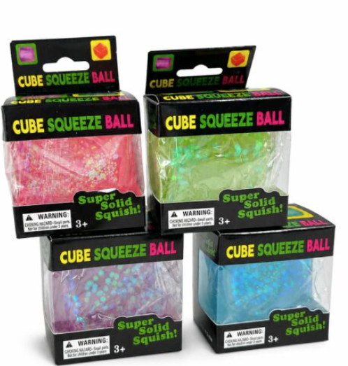 GLITTER CUBE SQUISHY (BOXED)