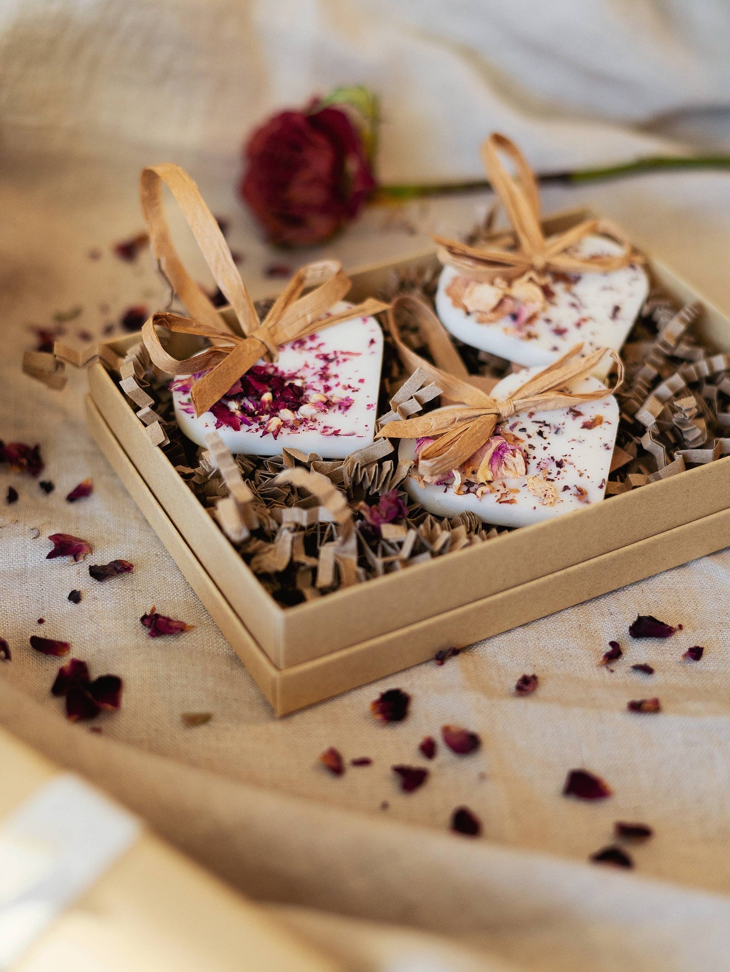 Heart Scented Decoration - Rose & Lemon Leaf