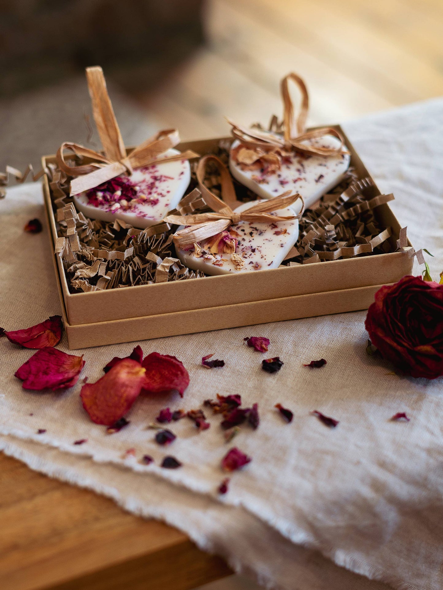 Heart Scented Decoration - Rose & Lemon Leaf