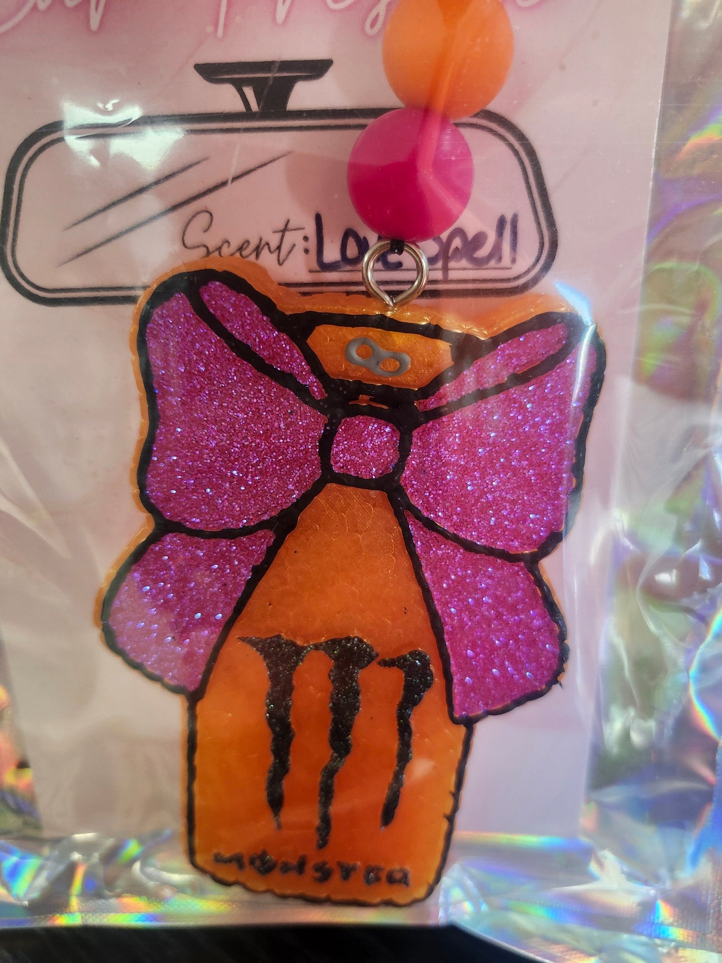 Monster Drink car freshie